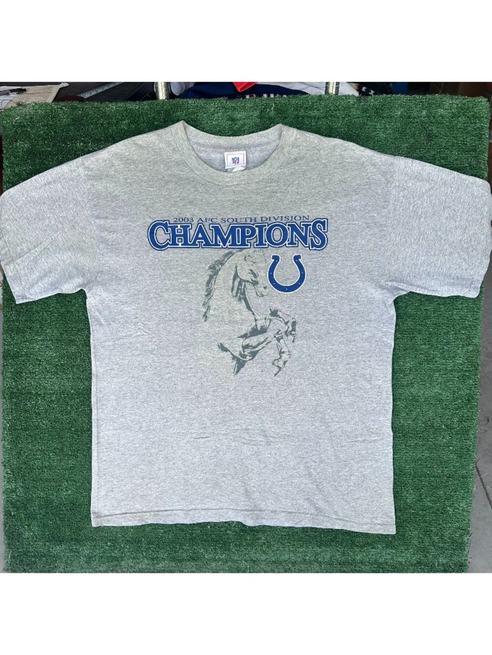 Vintage Y2K NFL Indianapolis Colts AFC Champions T-Shirt L Football Streetwear